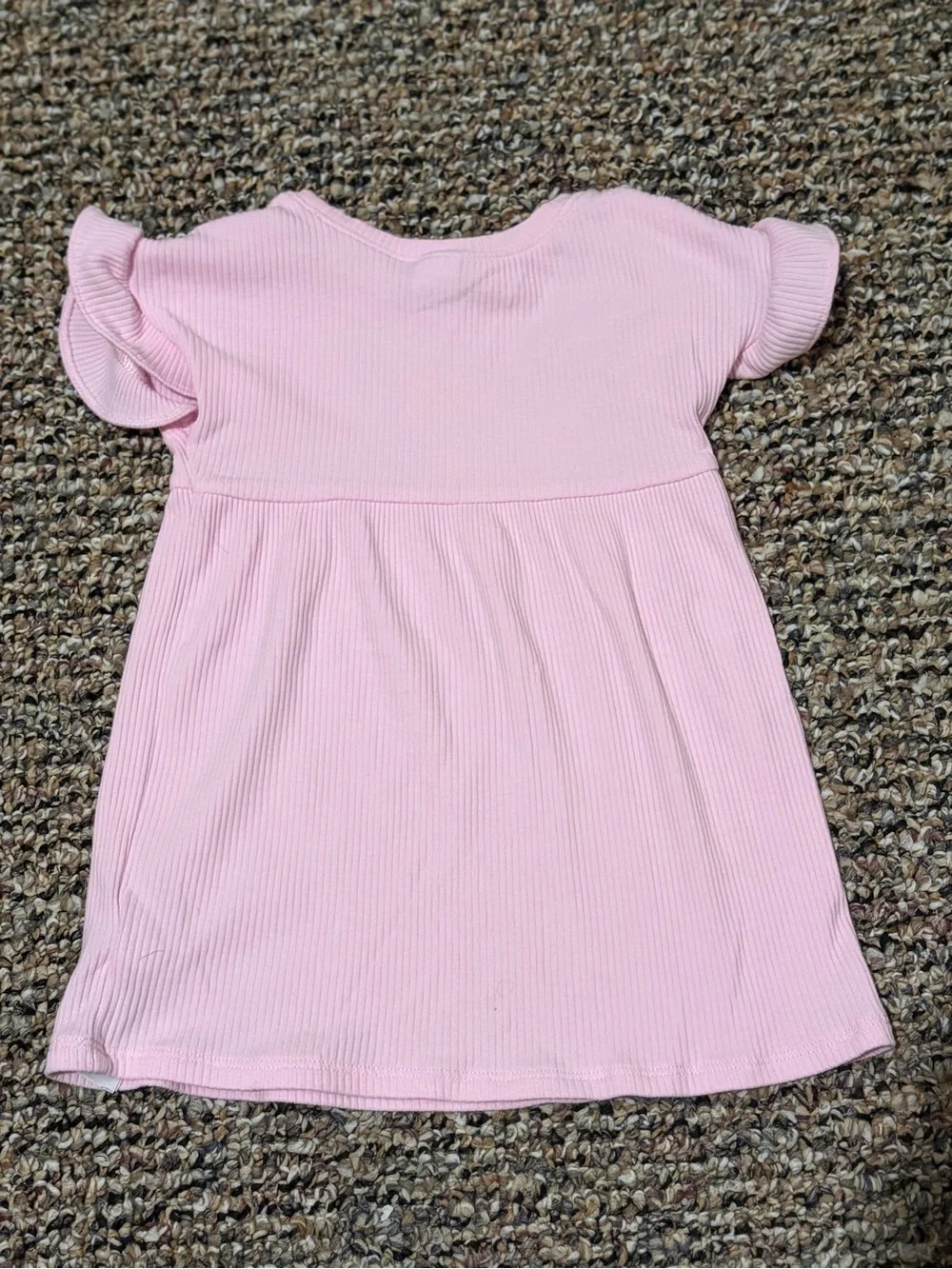 Old Navy Light Pink Ribbed Flutter Sleeve Tee
